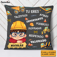 Personalized Gift For Grandson Construction Spanish Pillow 30720 thumb 1