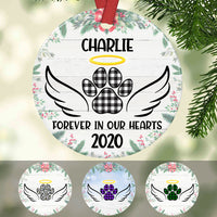 Personalized In Our Hearts Dog Memorial  Ornament OB63 29O36 thumb 1