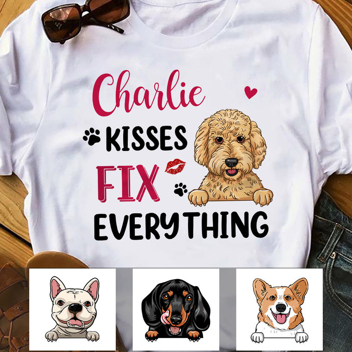 Personalized Dog Kisses Fix Everything T Shirt AP23 67O58 1