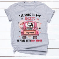 Personalized Dog Mom Road To My Heart T Shirt AP233 95O57 thumb 1