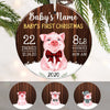 Personalized Pig Baby First Christmas  Ornament OB121 65O57 1