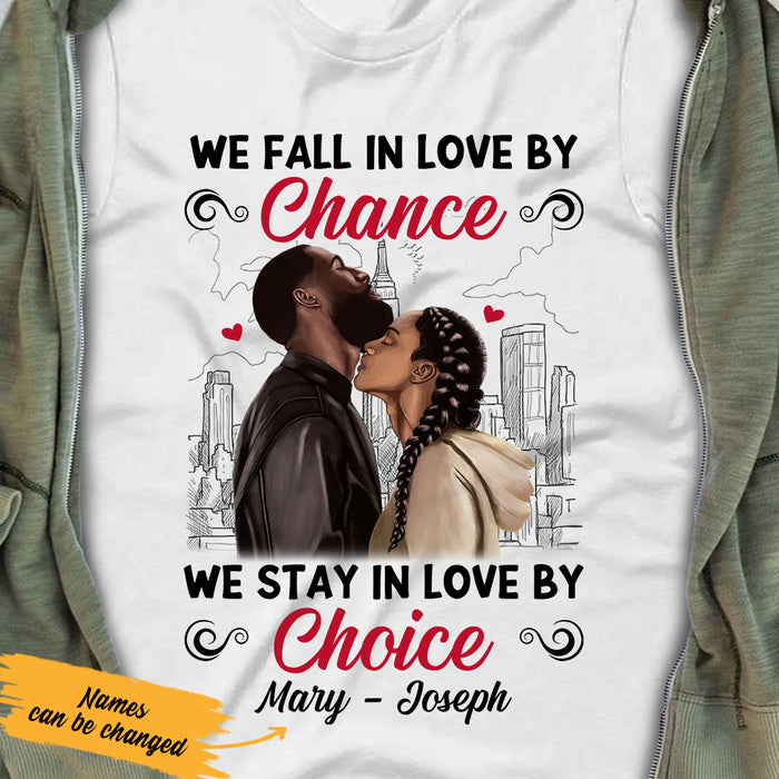 Personalized BWA Couple Stay In Love By Choice T Shirt AG261 65O36 1