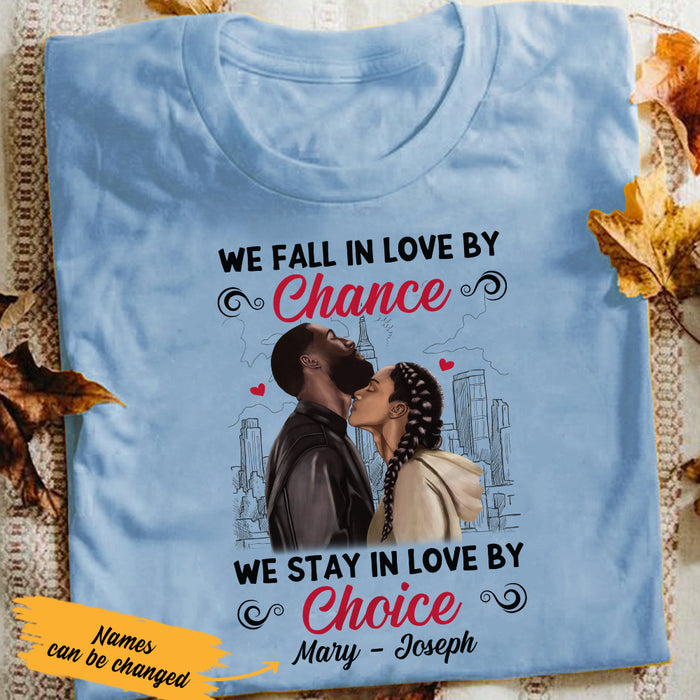 Personalized BWA Couple Stay In Love By Choice T Shirt AG261 65O36 1