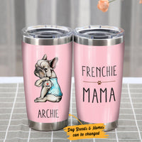 Personalized Dog I Love Mom Steel Tumbler  DB161 81O36 thumb 1