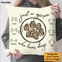 Personalized Gift For Dog Lover Just A Girl Who Loves Dogs Pillow 31512 thumb 1