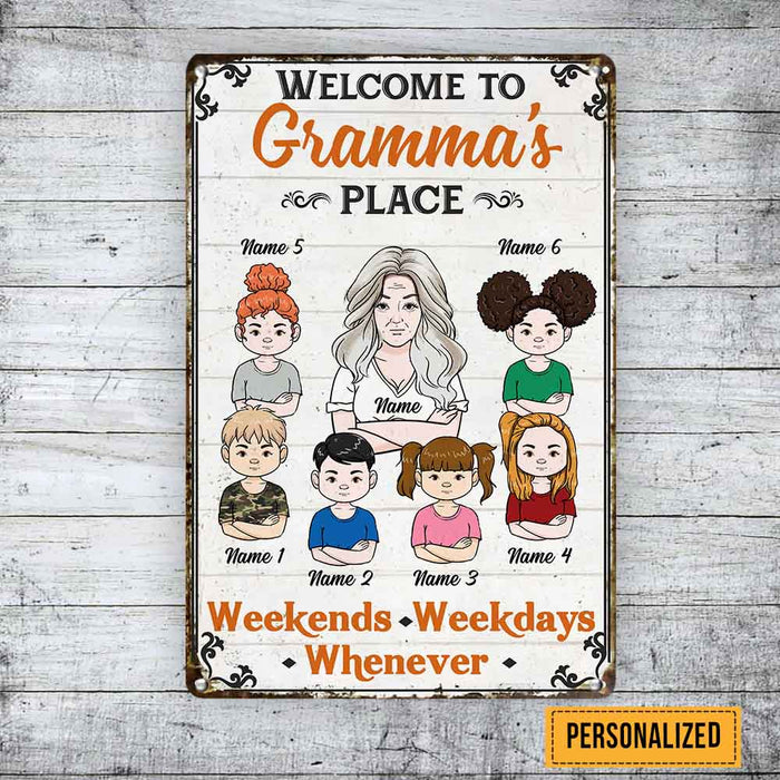 Personalized Mom Grandma Metal Sign JL74 26O58 1