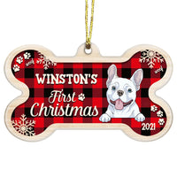 Personalized Dog First Christmas Bone Ornament NB111 87O53 thumb 1