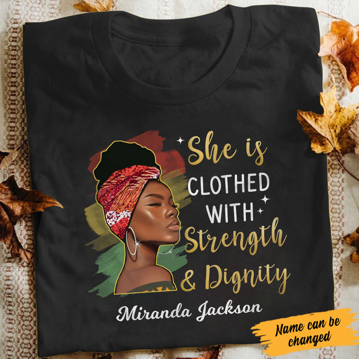 Personalized BWA Clothed  With Strength And Dignity T Shirt JL311 30O34 1