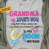 Personalized Grandma To The Moon And Back White T Shirt JN162 81O34 thumb 1