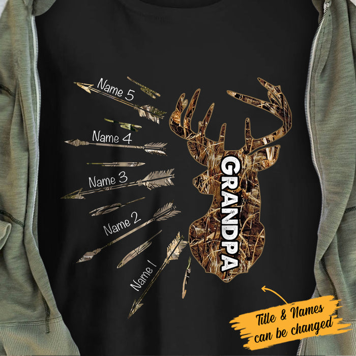 Personalized Bow Hunting Dad Grandpa T Shirt MY251 95O34 1