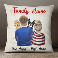 Personalized Dog Mom Dad Pillow JR261 95O36 (Insert Included) thumb 1