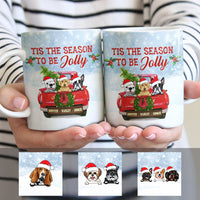 Personalized Dog Red Truck Jolly Christmas Mug SOB191 87O58 thumb 1