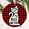 Christmas Cat Dad Circle Ornament NB25 26O53 1