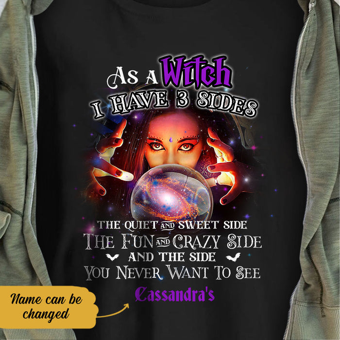 Personalized Halloween Witch Three Sides T Shirt JL171 95O58 1