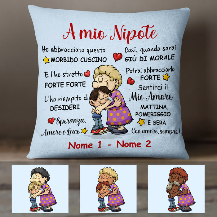 Personalized Italian Grandma Nonna Nipote Pillow AP221 29O47 (Insert Included) 1