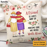 Personalized Gift For Friends We Never Walk Alone Pillow 30620 thumb 1