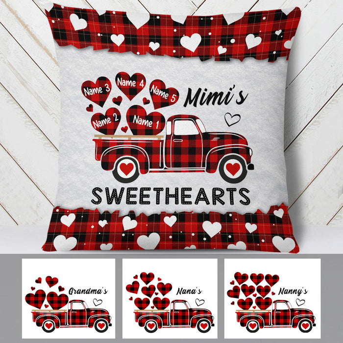 Personalized Grandma Sweethearts Truck Pillow FB241 67O60 1