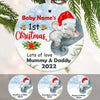 Personalized Baby Elephant First Christmas Ornament OB73 95O34 1