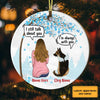 Personalized Dog Memo Christmas Watching Circle Ornament OB252 81O34 1