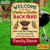 Personalized Family Backyard Chillin & Grillin Metal Sign AG61 95O53 1