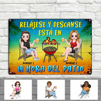 Personalized Spanish Outdoor Patio Metal Sign JR197 23O23 thumb 1