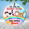 Personalized Cat Mom Cat Rainbow Bridge Christmas Circle Ornament SB42 24O53 thumb 1