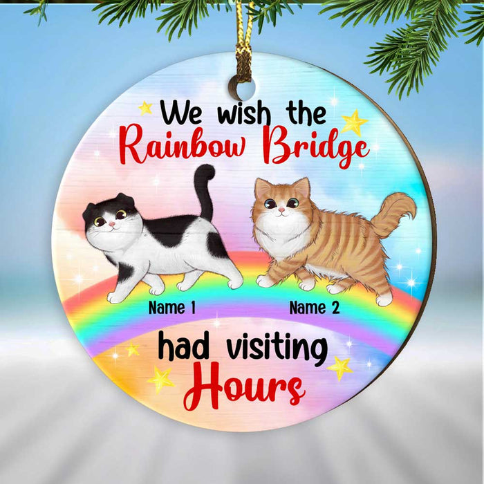 Personalized Cat Mom Cat Rainbow Bridge Christmas Circle Ornament SB42 24O53 1