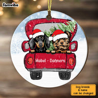 Personalized Dog Christmas Circle Ornament SB301 81O34 thumb 1