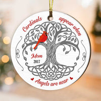 Personalized Angels Are Near Memorial Mom Dad Circle Ornament SB234 30O34 thumb 1