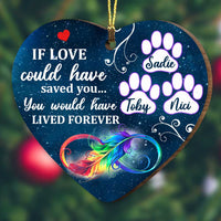 Personalized Dog Memorial Lived Forever  Ornament OB122 81O34 thumb 1