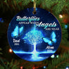 Personalized Blue Butterflies Memorial Mom Dad Ornament OB55 30O53 1
