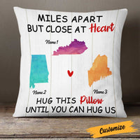 Personalized Family Long Distance Close At Heart Pillow DB63 95O23 thumb 1