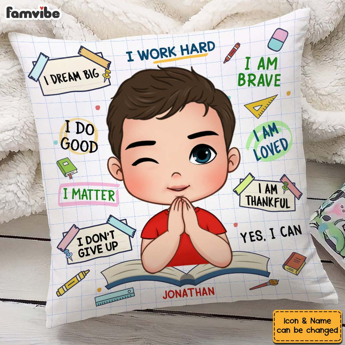 Personalized Gift For Grandson I Dream Big Kids Love Book  Pillow 27613 1