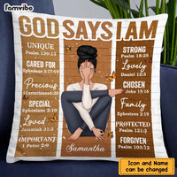 Personalized Daughter Granddaughter God Says I Am Pillow DB281 58O47 thumb 1