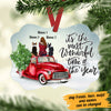 Personalized Dog Red Truck Christmas Benelux Ornament NB142 85O60 1