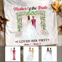 Personalized Mother Of Bride Love Her First T Shirt FB222 65O53 thumb 1