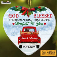 Personalized Love Couple Red Truck Christmas Heart  Ornament OB171 87O47 thumb 1