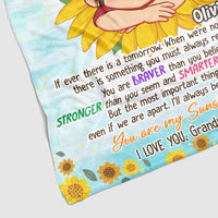 Personalized Gift For Granddaughter To My Granddaughter Sunflower Kid Blanket 31292 thumb 1