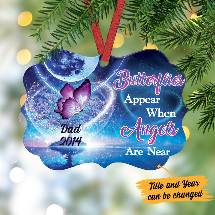 Personalized Butterfly Memorial Mom Dad Benelux Ornament NB1213 87O36 1