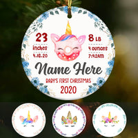 Personalized Unicorn Baby First Christmas  Ornament OB132 73O53 thumb 1