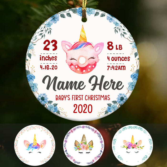 Personalized Unicorn Baby First Christmas  Ornament OB132 73O53 1
