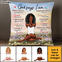 Personalized Gift For Daughter God Says I Am Bible Verses Pillow 22697 thumb 1
