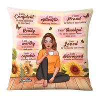 Personalized Daughter Granddaughter Daily Positive Affirmations Motivational Pillow 22704 thumb 1