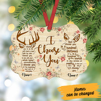 Personalized I Choose You Deer Hunting Couple Benelux Ornament NB242 65O60 thumb 1