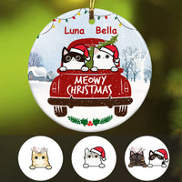 Personalized Meowy Christmas Cat Christmas  Ornament OB222 30O34 thumb 1