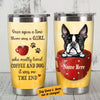 Personalized Dog & Coffee Girl Steel Tumbler  JR93 81O58 1