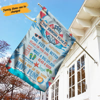 Personalized Pool Rules Family Garden Flag JN231 81O34 thumb 1
