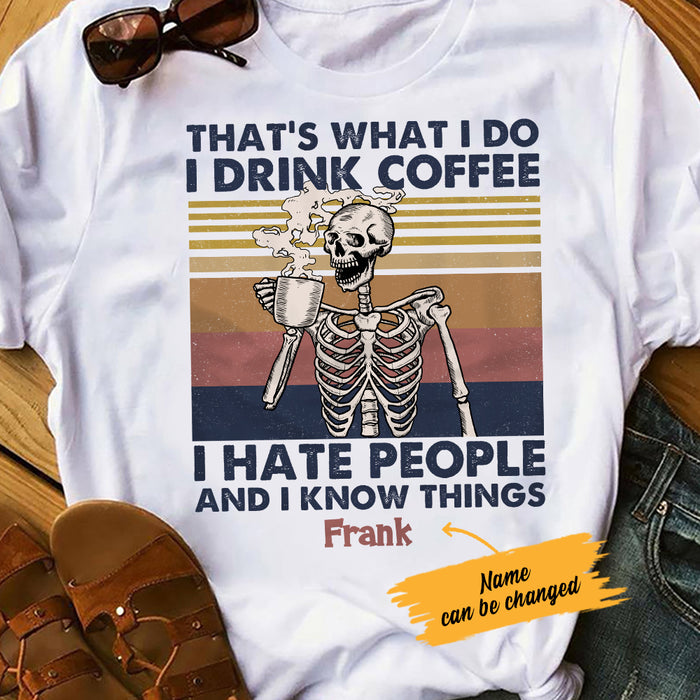 Personalized Skull I Hate People T Shirt JL242 95O36 1
