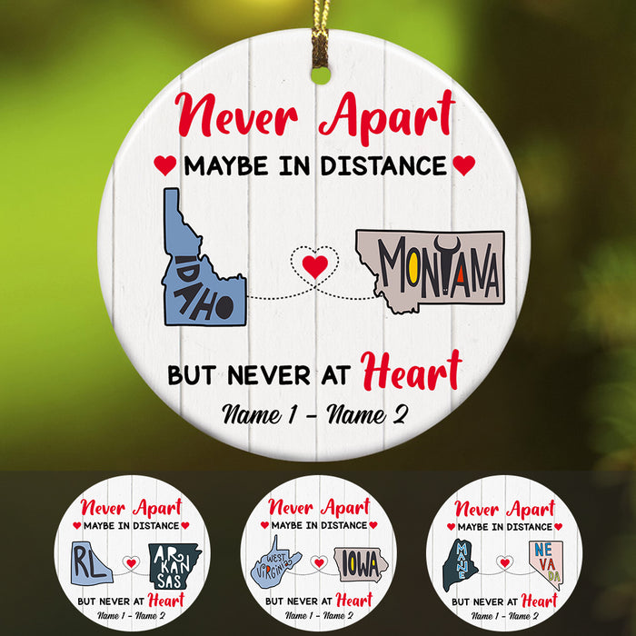 Personalized Never Apart Long Distance  Ornament SB2444 30O47 1