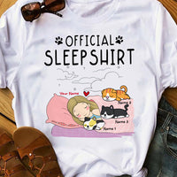 Personalized Cat Sleep Shirt T Shirt AP52 26O53 thumb 1